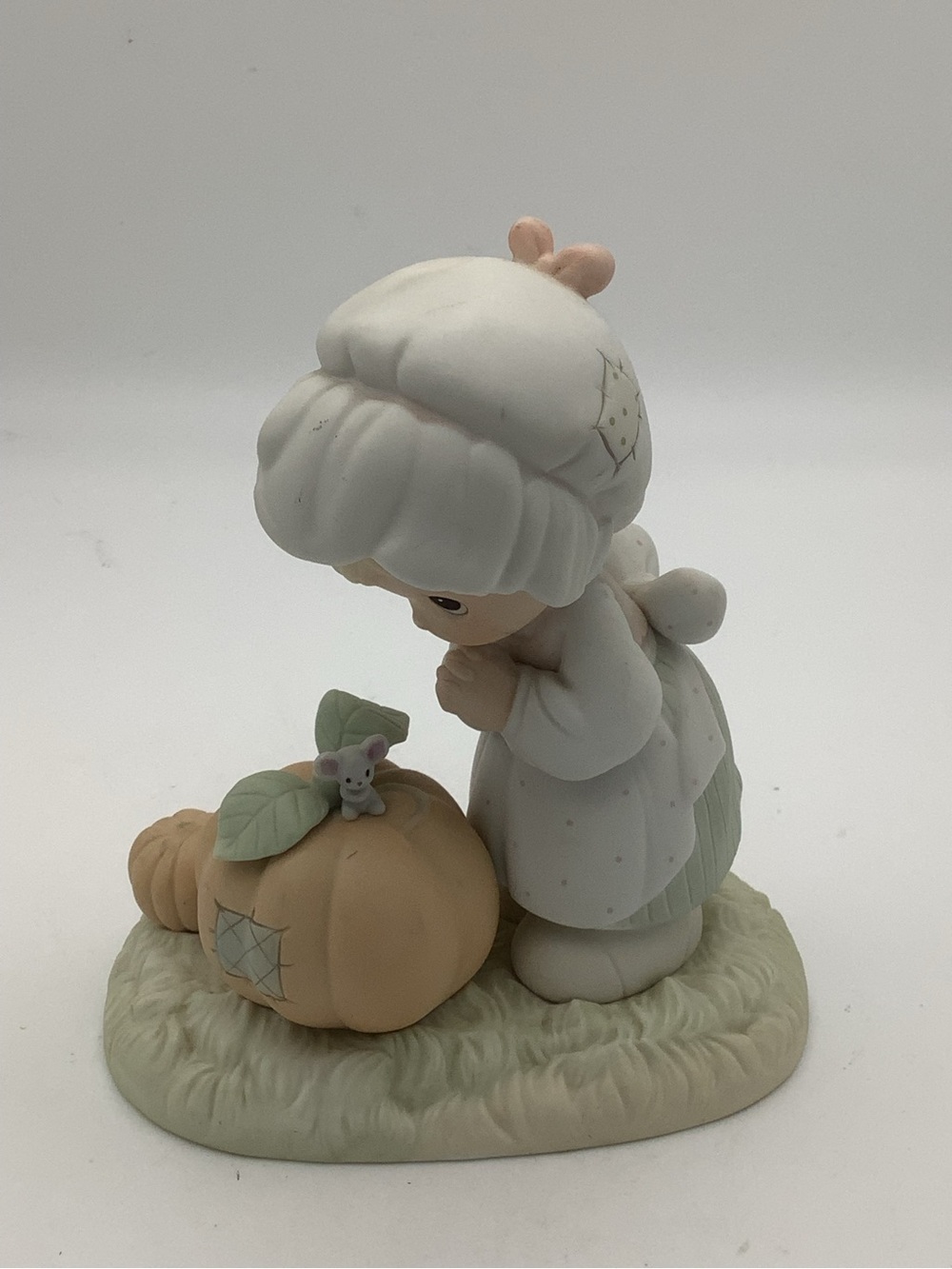 1988 Precious Moments October Girl Figurine with Pumpkin